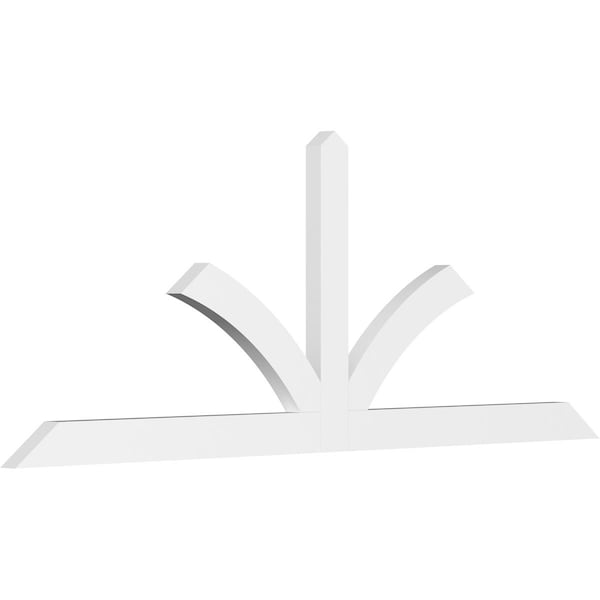 Ekena Millwork Richland Architectural Grade PVC Gable Bracket, 84"W x 31 1/2"H x 2"D x 4"F, 9/12 Pitch GBP084X32X0204RIC00 - main